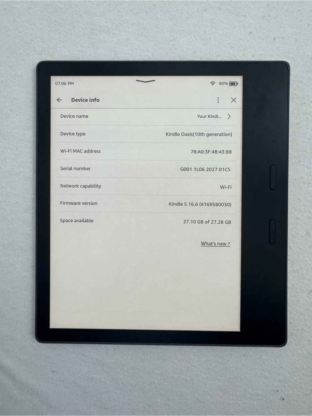 Kindle Oasis 10th Gen 32 GB - Champagne Gold